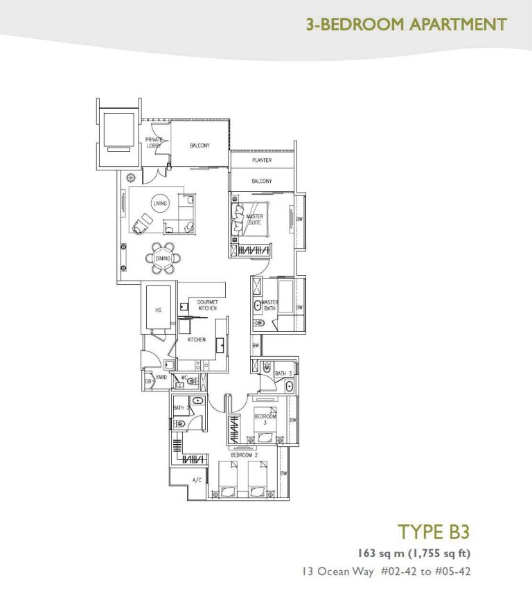 The Residences At W Singapore Floor Plan - 68643385